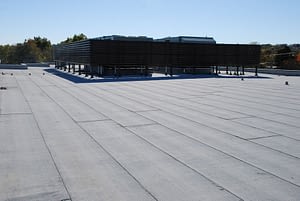 slow slope flat modified bitumen roof